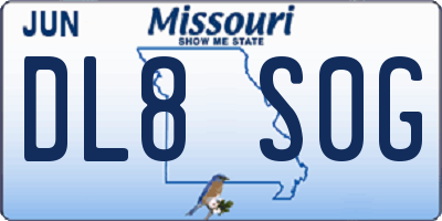 MO license plate DL8S0G