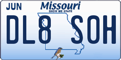 MO license plate DL8S0H