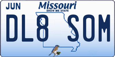 MO license plate DL8S0M