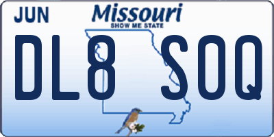 MO license plate DL8S0Q