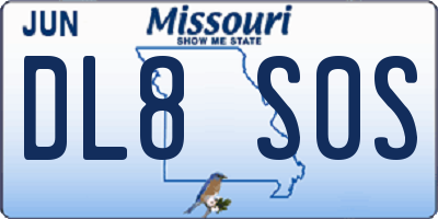 MO license plate DL8S0S