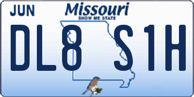 MO license plate DL8S1H