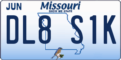 MO license plate DL8S1K