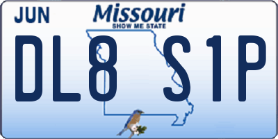 MO license plate DL8S1P