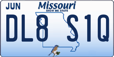 MO license plate DL8S1Q
