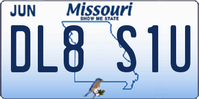 MO license plate DL8S1U