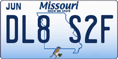 MO license plate DL8S2F