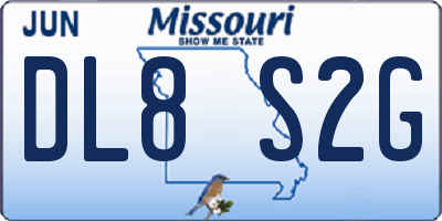 MO license plate DL8S2G