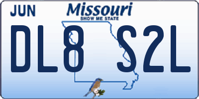 MO license plate DL8S2L