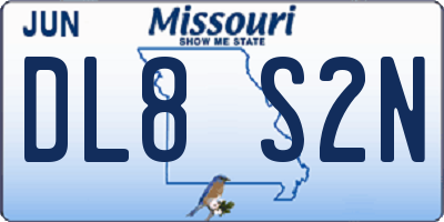 MO license plate DL8S2N