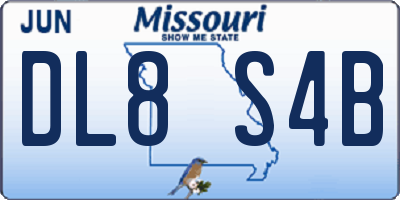 MO license plate DL8S4B
