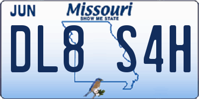 MO license plate DL8S4H