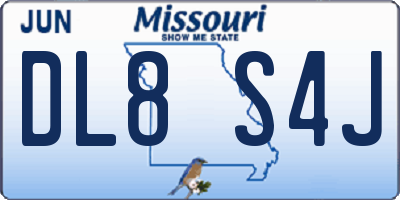 MO license plate DL8S4J