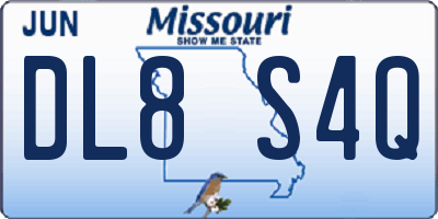 MO license plate DL8S4Q