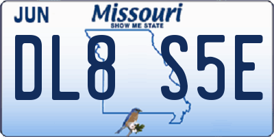 MO license plate DL8S5E