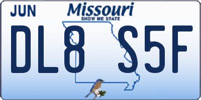 MO license plate DL8S5F