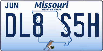MO license plate DL8S5H