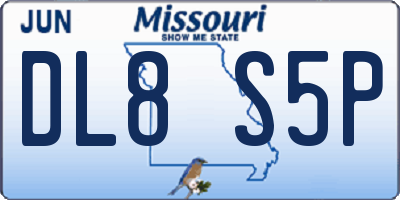 MO license plate DL8S5P