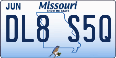 MO license plate DL8S5Q