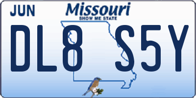 MO license plate DL8S5Y