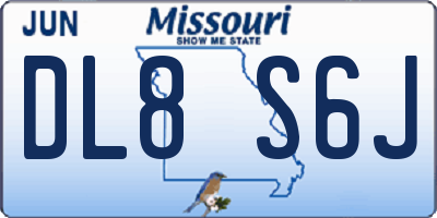 MO license plate DL8S6J