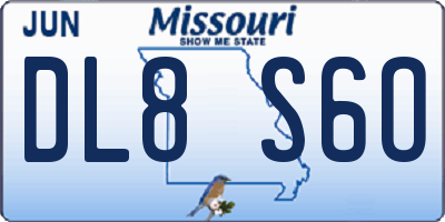 MO license plate DL8S6O