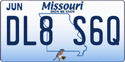 MO license plate DL8S6Q