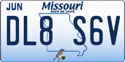 MO license plate DL8S6V