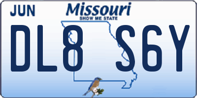 MO license plate DL8S6Y