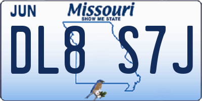 MO license plate DL8S7J