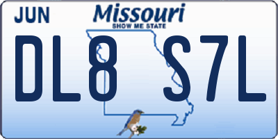 MO license plate DL8S7L