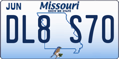 MO license plate DL8S7O