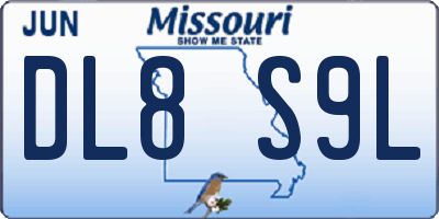 MO license plate DL8S9L