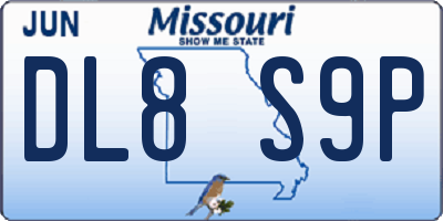 MO license plate DL8S9P