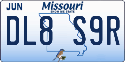 MO license plate DL8S9R