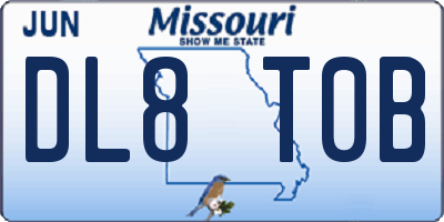 MO license plate DL8T0B