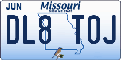 MO license plate DL8T0J