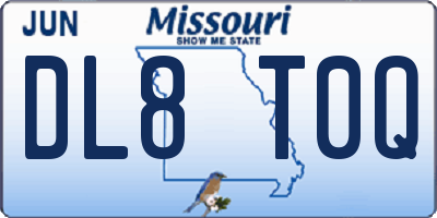MO license plate DL8T0Q