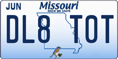 MO license plate DL8T0T