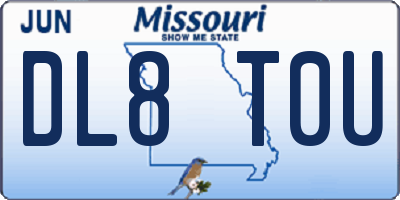 MO license plate DL8T0U