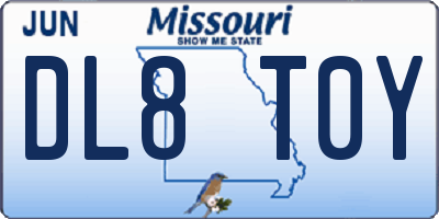 MO license plate DL8T0Y