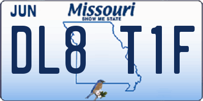 MO license plate DL8T1F
