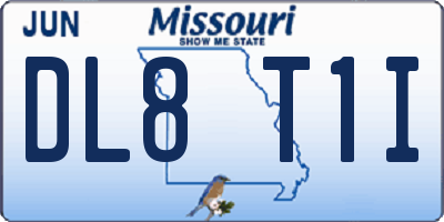 MO license plate DL8T1I
