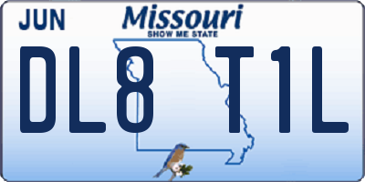 MO license plate DL8T1L