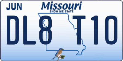 MO license plate DL8T1O