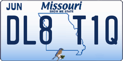 MO license plate DL8T1Q