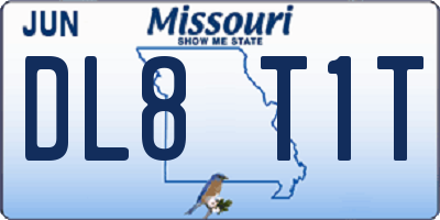 MO license plate DL8T1T