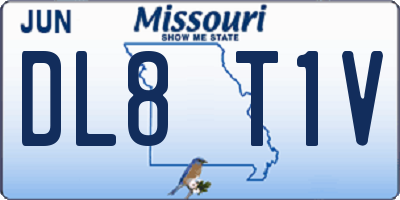 MO license plate DL8T1V