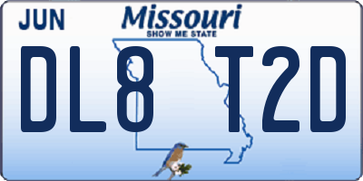 MO license plate DL8T2D