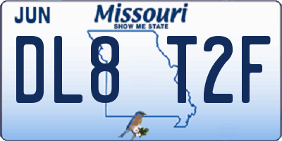 MO license plate DL8T2F